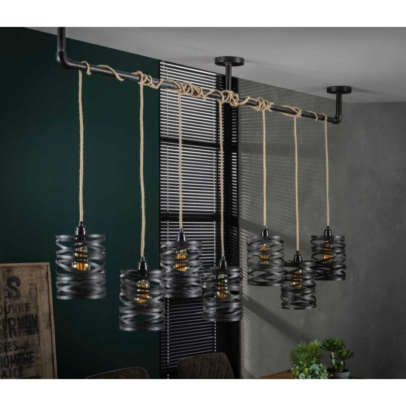 ZI Hanging lamp 7L twist wrap XL